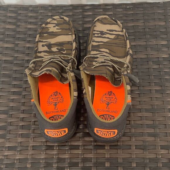 Hey dude, Wally Funk Mossy oak camo loafers men size 9 - Picture 3 of 7